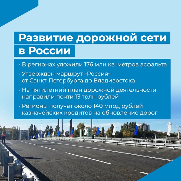 Развитие дорожной сети в России.